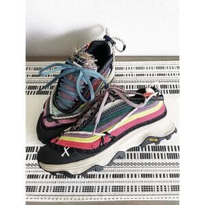 Merrell Hiking Sneaker Boots Laces Upcycled Multicolor Custom Shoes Size 9